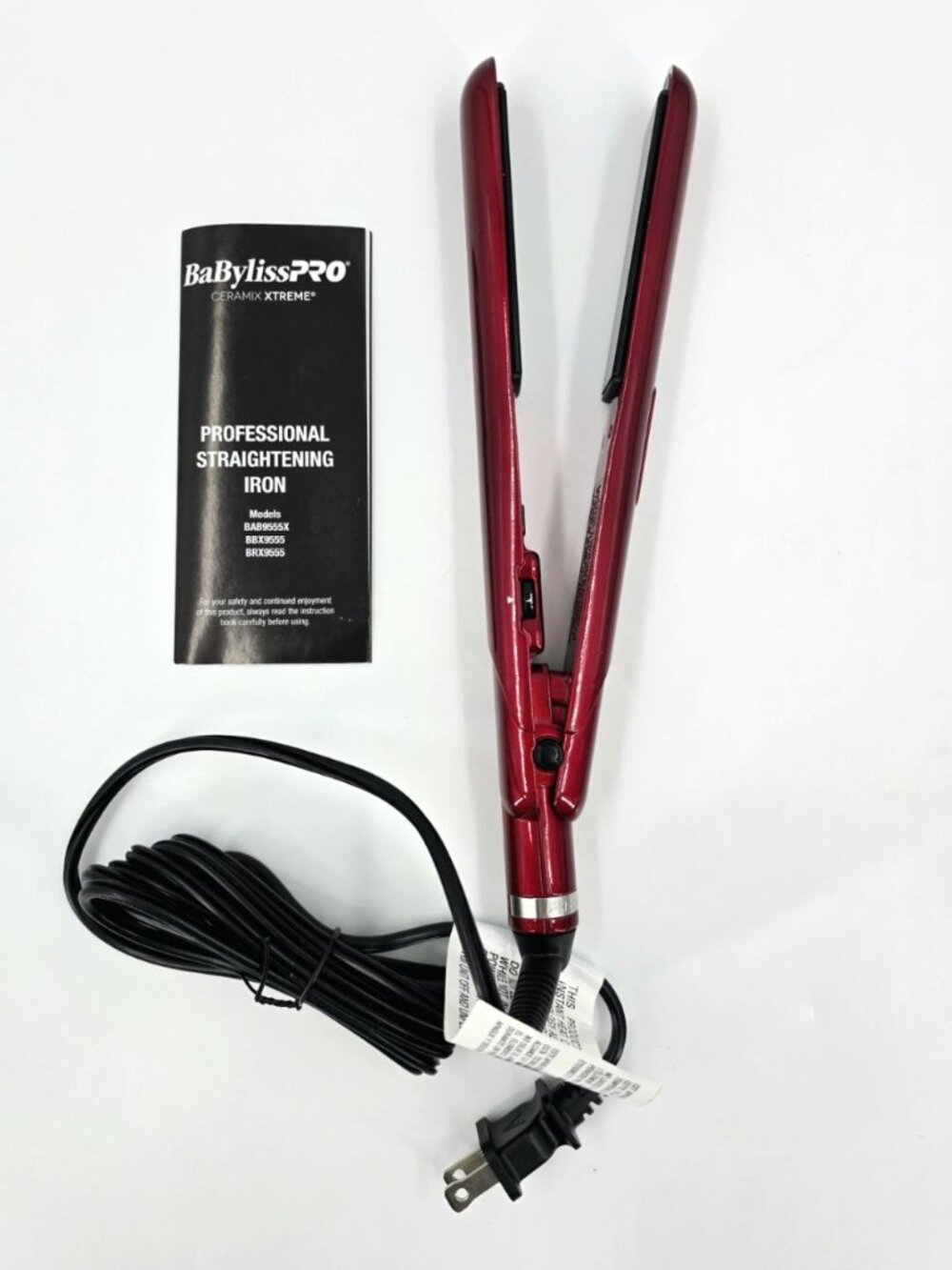 Babyliss Pro Straightener Ceramix Xtreme 1" Hair Flat Iron BAB9555X Red - Picture 2 of 13